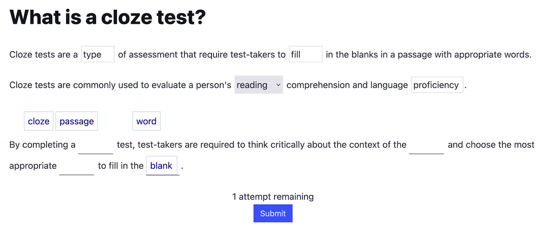 clozetesting-create-an-online-cloze-test